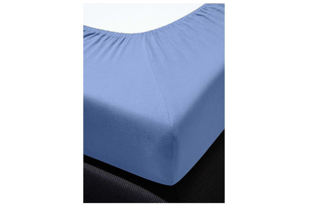 irisette Frottier-Stretch Spannbetttuch Orion 0009 d-blau