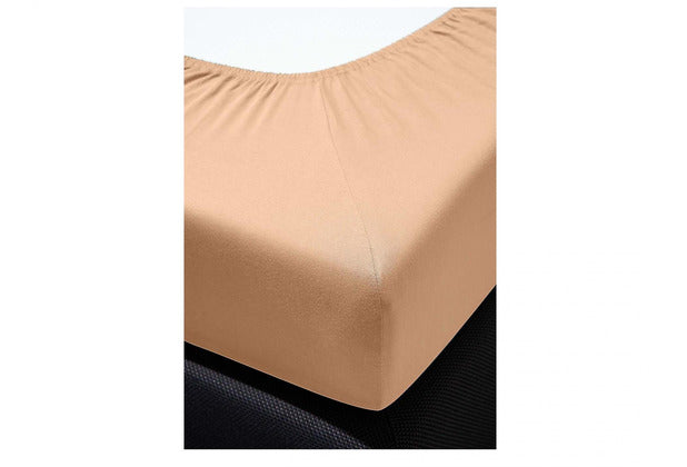 irisette Interlock-Jersey Spannbetttuch Neptun 0005 apricot