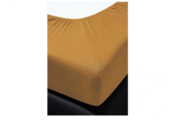 irisette Kuschel-Jersey Spannbetttuch Vesuv-T 0012 gold