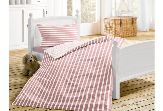 irisette Mako-Satin Bettwäsche Set Kinder Nora-Kids 8255 rosa 100x135 cm