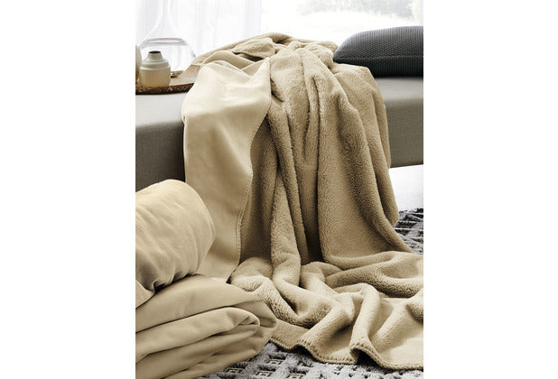 irisette Wende-Kuscheldecke Decken Cover 8952 camel 150x200 cm