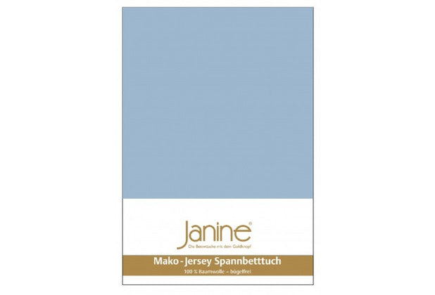 Janine Spannbetttuch MAKO-FEINJERSEY Mako-Feinjersey perlblau 5007-32