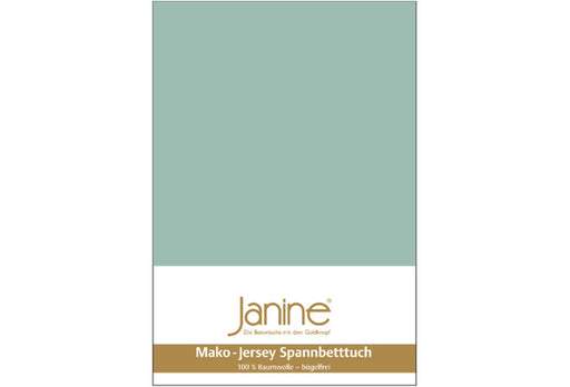 Janine Spannbetttuch MAKO-FEINJERSEY Mako-Feinjersey rauchgrün 5007-36