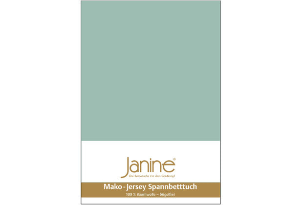 Janine Spannbetttuch MAKO-FEINJERSEY Mako-Feinjersey rauchgrün 5007-36