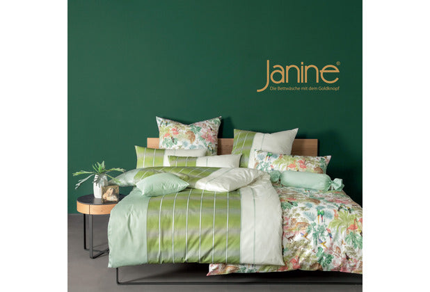 Janine Bettwäsche MILANO Mako-Satin jadegrün limone 45026-06