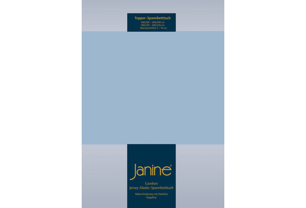 Janine Topper Spannbetttuch TOPPER Elastic-Jersey perlblau 5001-32