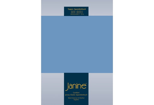 Janine Topper Spannbetttuch TOPPER Elastic-Jersey blau 5001-42