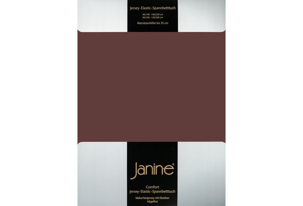 Janine Spannbetttuch ELASTIC-JERSEY Elastic-Jersey dunkelbraun 5002-87