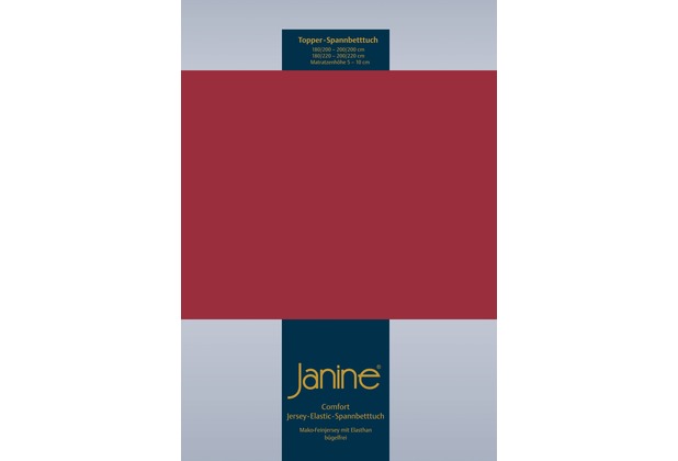 Janine Topper Spannbetttuch TOPPER Elastic-Jersey granat 5001-71