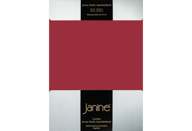 Janine Spannbetttuch ELASTIC-JERSEY Elastic-Jersey granat 5002-71