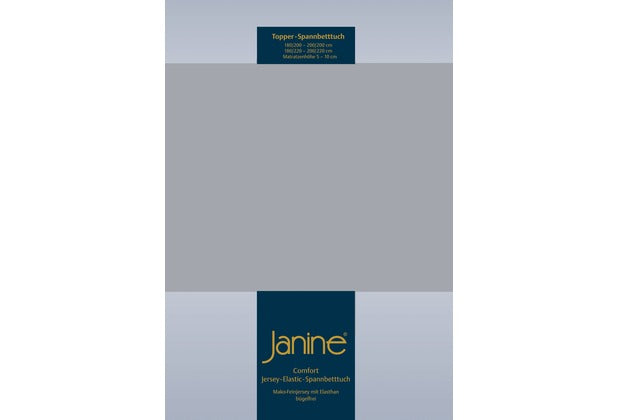 Janine Topper Spannbetttuch TOPPER Elastic-Jersey platin 5001-28