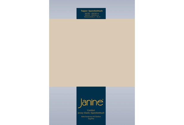 Janine Topper Spannbetttuch TOPPER Elastic-Jersey sand 5001-29