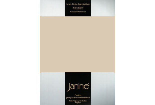 Janine Spannbetttuch ELASTIC-JERSEY Elastic-Jersey sand 5002-29