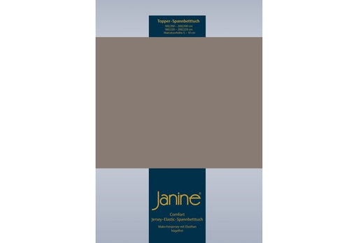 Janine Topper Spannbetttuch TOPPER Elastic-Jersey taupe 5001-57