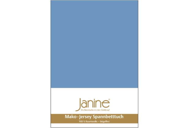 Janine Spannbetttuch MAKO-FEINJERSEY Mako-Feinjersey blau 5007-42