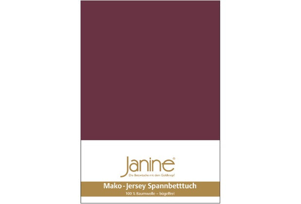 Janine Spannbetttuch MAKO-FEINJERSEY Mako-Feinjersey burgund 5007-41