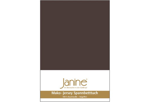 Janine Spannbetttuch MAKO-FEINJERSEY Mako-Feinjersey dunkelbraun 5007-87