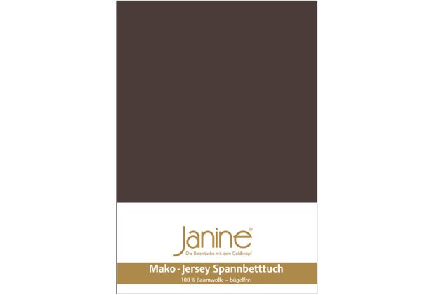 Janine Spannbetttuch MAKO-FEINJERSEY Mako-Feinjersey dunkelbraun 5007-87