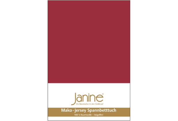 Janine Spannbetttuch MAKO-FEINJERSEY Mako-Feinjersey granat 5007-71