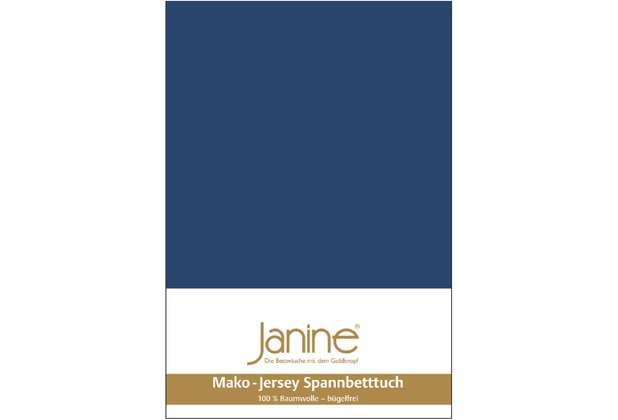 Janine Spannbetttuch MAKO-FEINJERSEY Mako-Feinjersey marine 5007-82