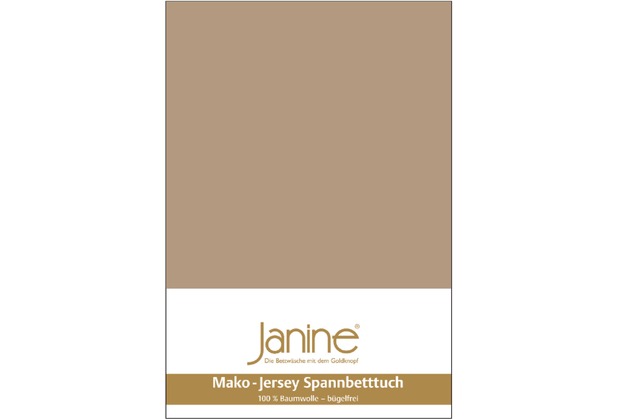 Janine Spannbetttuch MAKO-FEINJERSEY Mako-Feinjersey nougat 5007-37