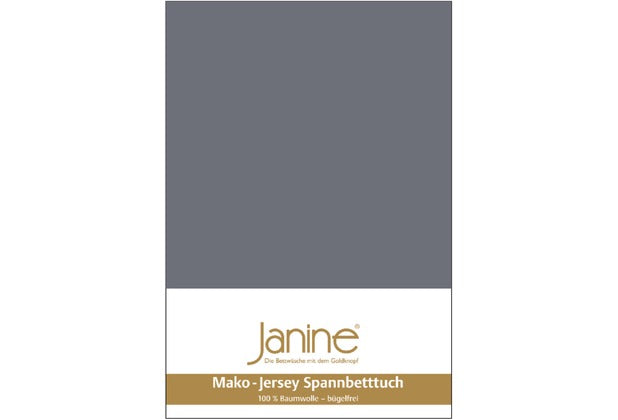 Janine Spannbetttuch MAKO-FEINJERSEY Mako-Feinjersey opalgrau 5007-48