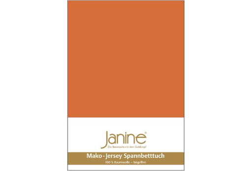 Janine Spannbetttuch MAKO-FEINJERSEY Mako-Feinjersey rost-orange 5007-67