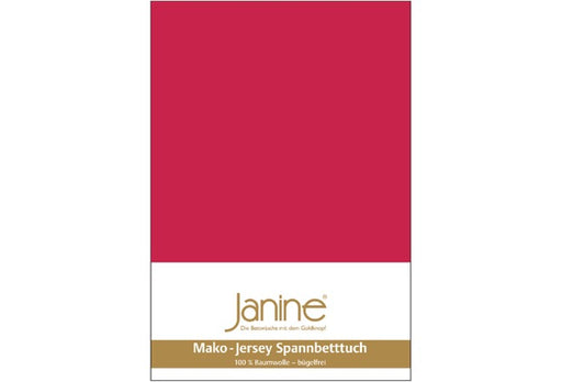 Janine Spannbetttuch MAKO-FEINJERSEY Mako-Feinjersey rot 5007-61