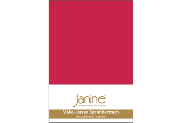 Janine Spannbetttuch MAKO-FEINJERSEY Mako-Feinjersey rot 5007-61