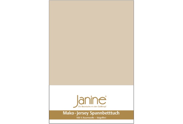 Janine Spannbetttuch MAKO-FEINJERSEY Mako-Feinjersey sand 5007-29