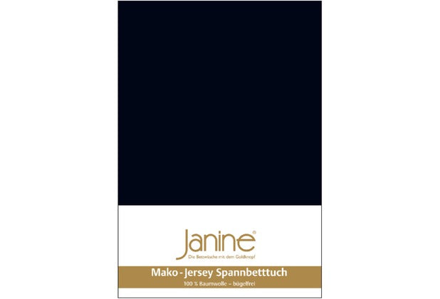 Janine Spannbetttuch MAKO-FEINJERSEY Mako-Feinjersey schwarz 5007-98