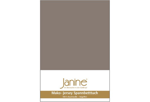 Janine Spannbetttuch MAKO-FEINJERSEY Mako-Feinjersey taupe 5007-57