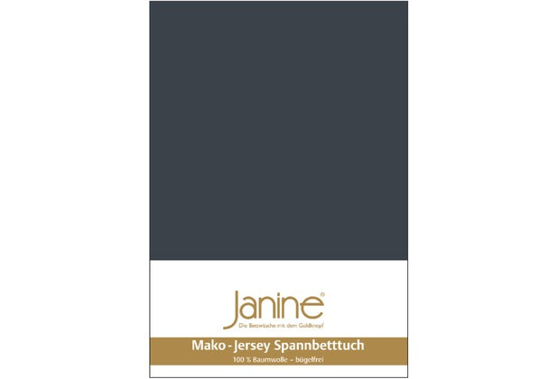 Janine Spannbetttuch MAKO-FEINJERSEY Mako-Feinjersey titan 5007-78