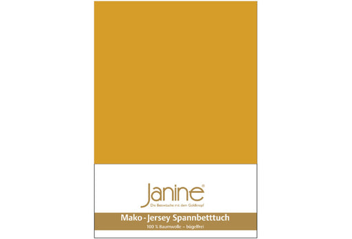 Janine Spannbetttuch MAKO-FEINJERSEY Mako-Feinjersey honiggold 5007-73