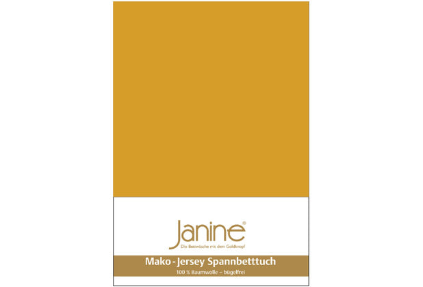 Janine Spannbetttuch MAKO-FEINJERSEY Mako-Feinjersey honiggold 5007-73