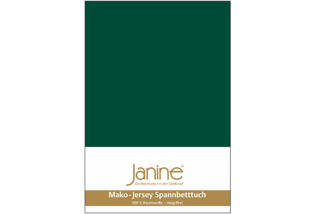 Janine Spannbetttuch MAKO-FEINJERSEY Mako-Feinjersey waldgrün 5007-677