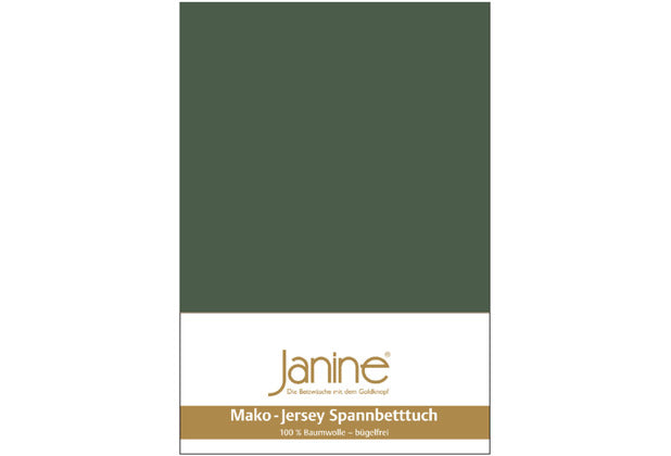 Janine Spannbetttuch MAKO-FEINJERSEY Mako-Feinjersey olivgrün 5007-76